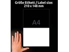 AVERY ZWECKFORM Etichette 148x210mm LR3655-10 bianco, perm. 10 fogli/2 pz. (4004182336557)