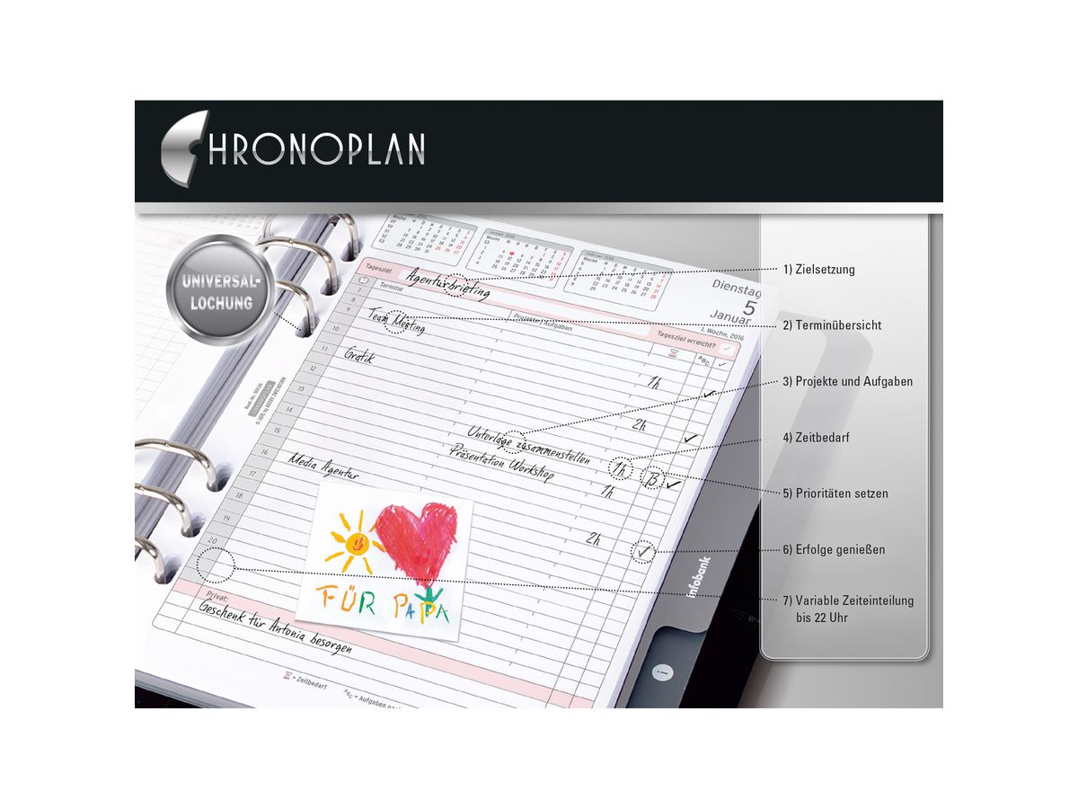 CHRONOPLAN Brieftaschenplaner 2026 50266Z.26 15 Monate A5 (4004182088432)