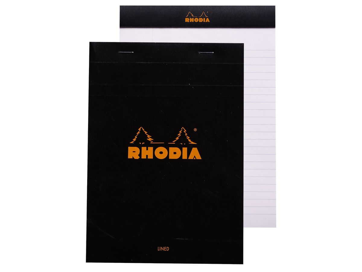 RHODIA Blocco appunti A5 166009C rigato nero (3037921660096)