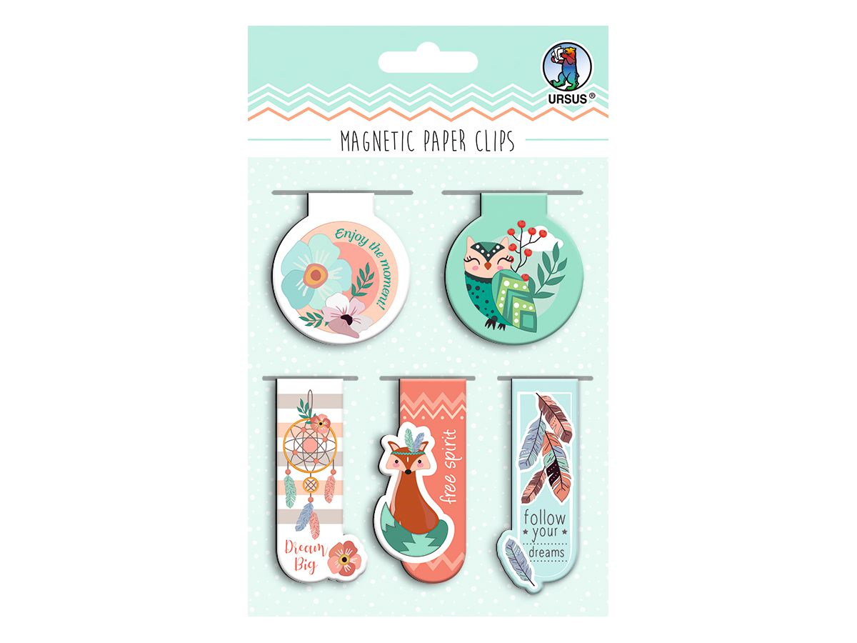 URSUS Magnetic Paper Clips Dream 43000001 4.5-6.5cm 5 pcs. (4008525238225)