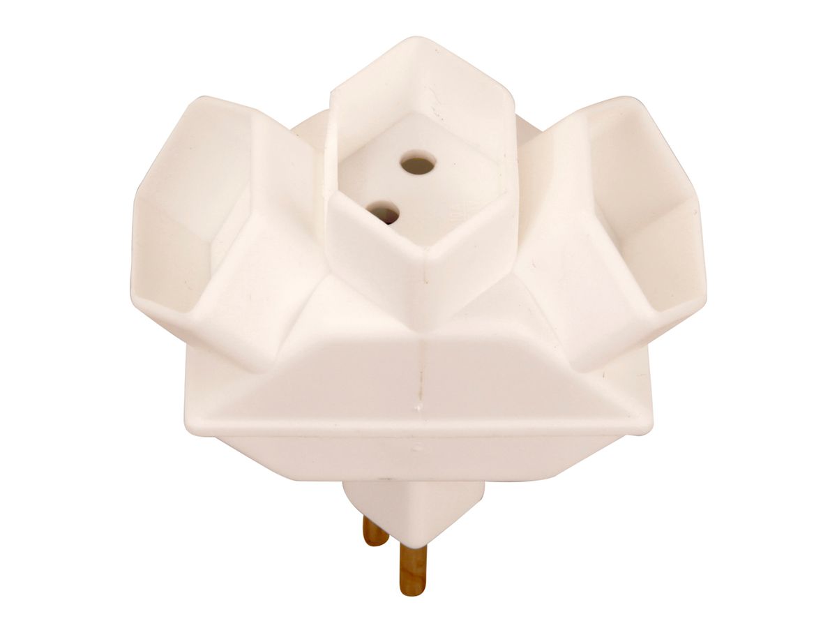 S-ELECTRO Abzweigstecker 04.500.1WS weiss, 3xT13 (7611453050011)