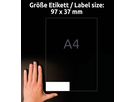 AVERY ZWECKFORM Etiketten 97x37mm 3678 weiss 1400 Stk./100 Blatt (4004182036785)