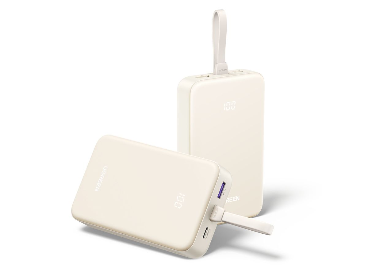 UGREEN Nexode Power Bank 20000mAh 45207 30W,PD, Built-in USB-C Cable (6941876242078)