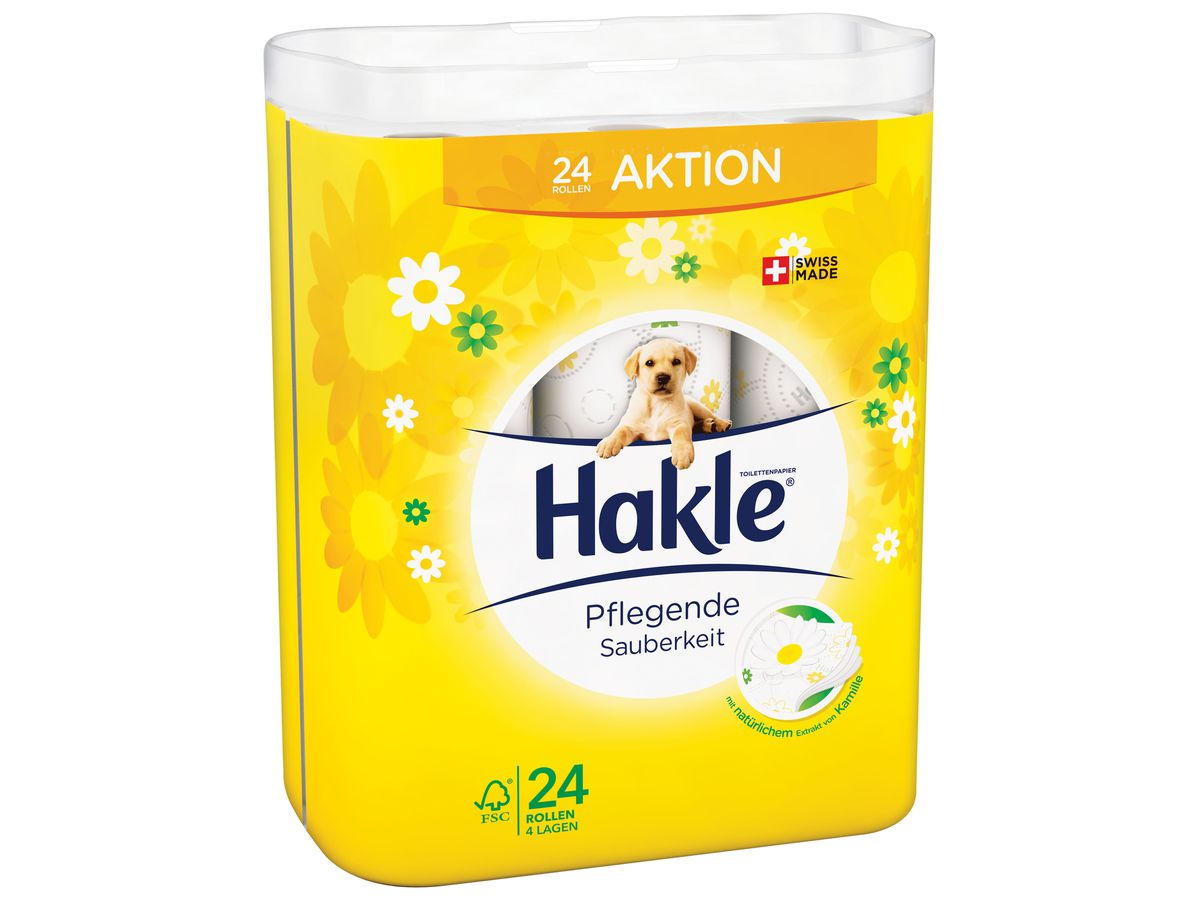 HAKLE Toilettenpapier Kamille 4410808 24 Rollen, 4-lagig (5029053036632)