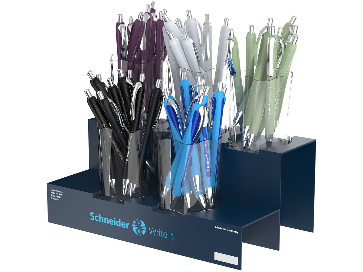 SCHNEIDER Penna sfera Slider Rave XB 399633 Display,colorati ass. 50 pezzi (4004675186652)