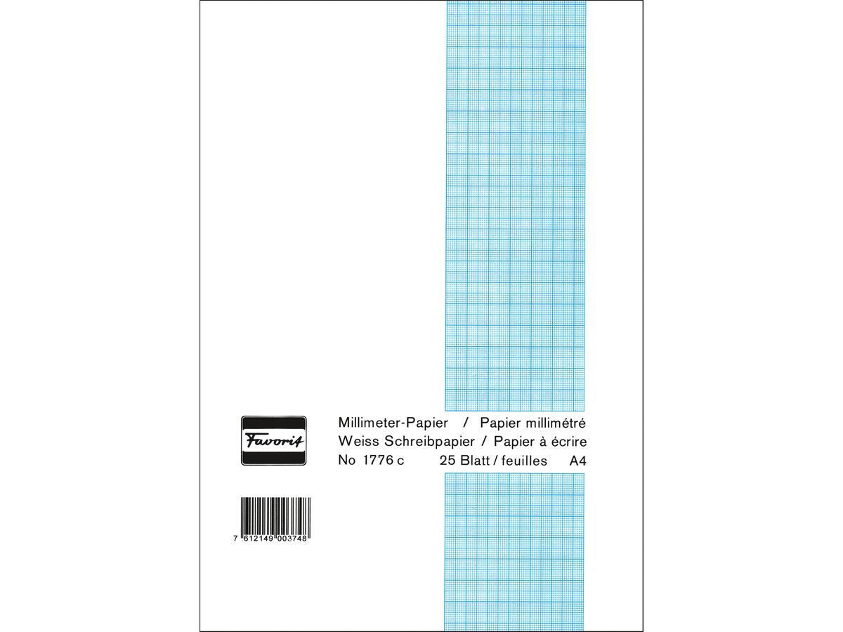 FAVORIT Blocco A4 1776 C bianco 80g 25 fogli (7612149003748)
