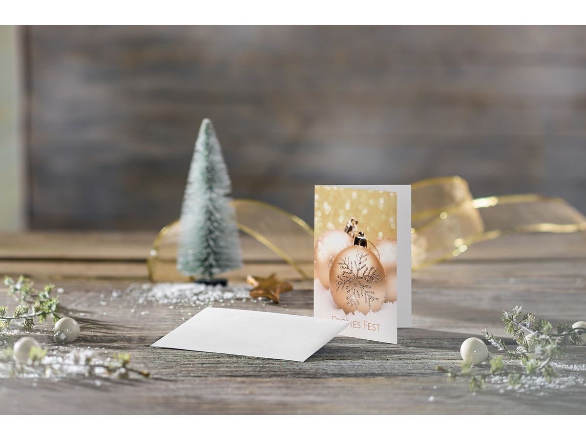 SIGEL Weihnachtskarten A6 DS091 Weihnachtskugeln 25 Stück (4004360786341)