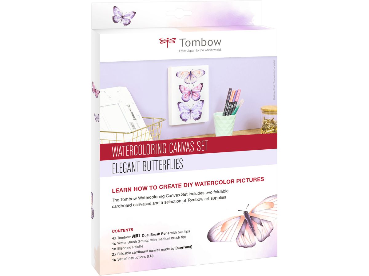TOMBOW Leinwand Set CANVAS-SET1 Schmetterlinge 8-teilig (4003198130364)