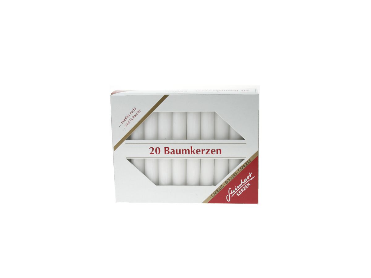 STEINHART Baumkerzen 95x13mm 02333-01 weiss 20 Stück (4008542500213)