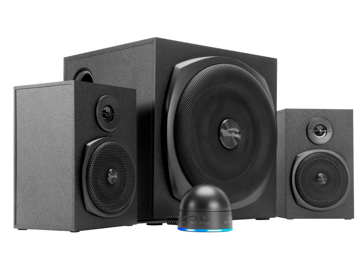 SPEEDLINK GRAVITY LT 2.1 SL-820009-BK Subwoofer System, Black (4027301415575)