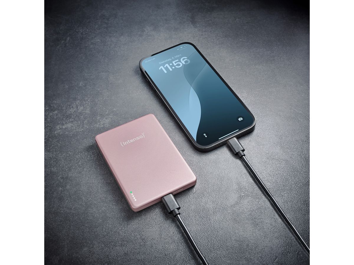 INTENSO Powerbank MW5000 5000 mAh 7344023 Magnetic Wireless rose (4034303036158)