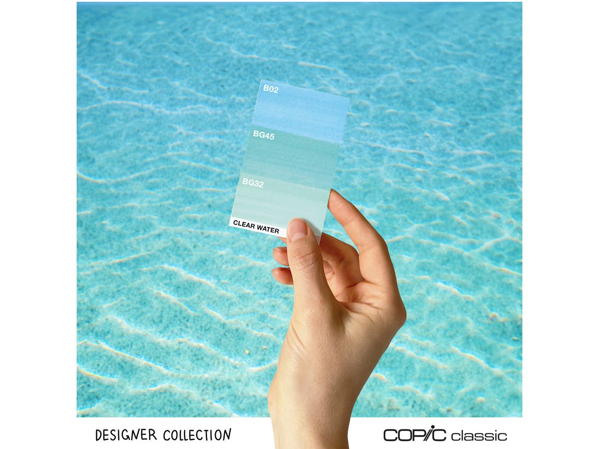 COPIC Marker Classic Designer 200750310 Clear water tints 3 pezzi (4013695268774)