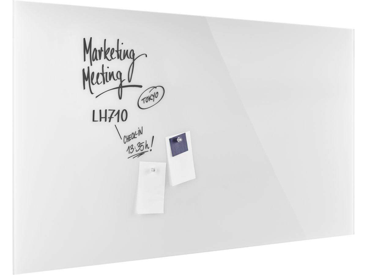 MAGNETOPLAN Design-Glasboard 2000x1000mm 13409000 weiss, magnetisch (4013695057194)