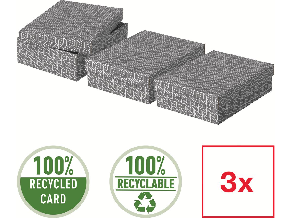 ESSELTE Vaschetta potadoc. Home M 628285 365x265x100mm, grigio 3 pz (4049793072302)