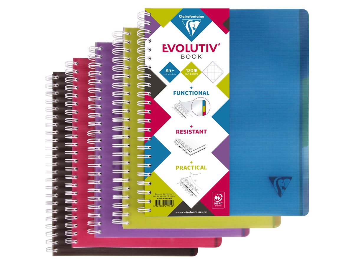 CLAIREFONTAINE LINICOLOR Quaderno A4+ 329155 5mm 120 fogli (3329683291558)