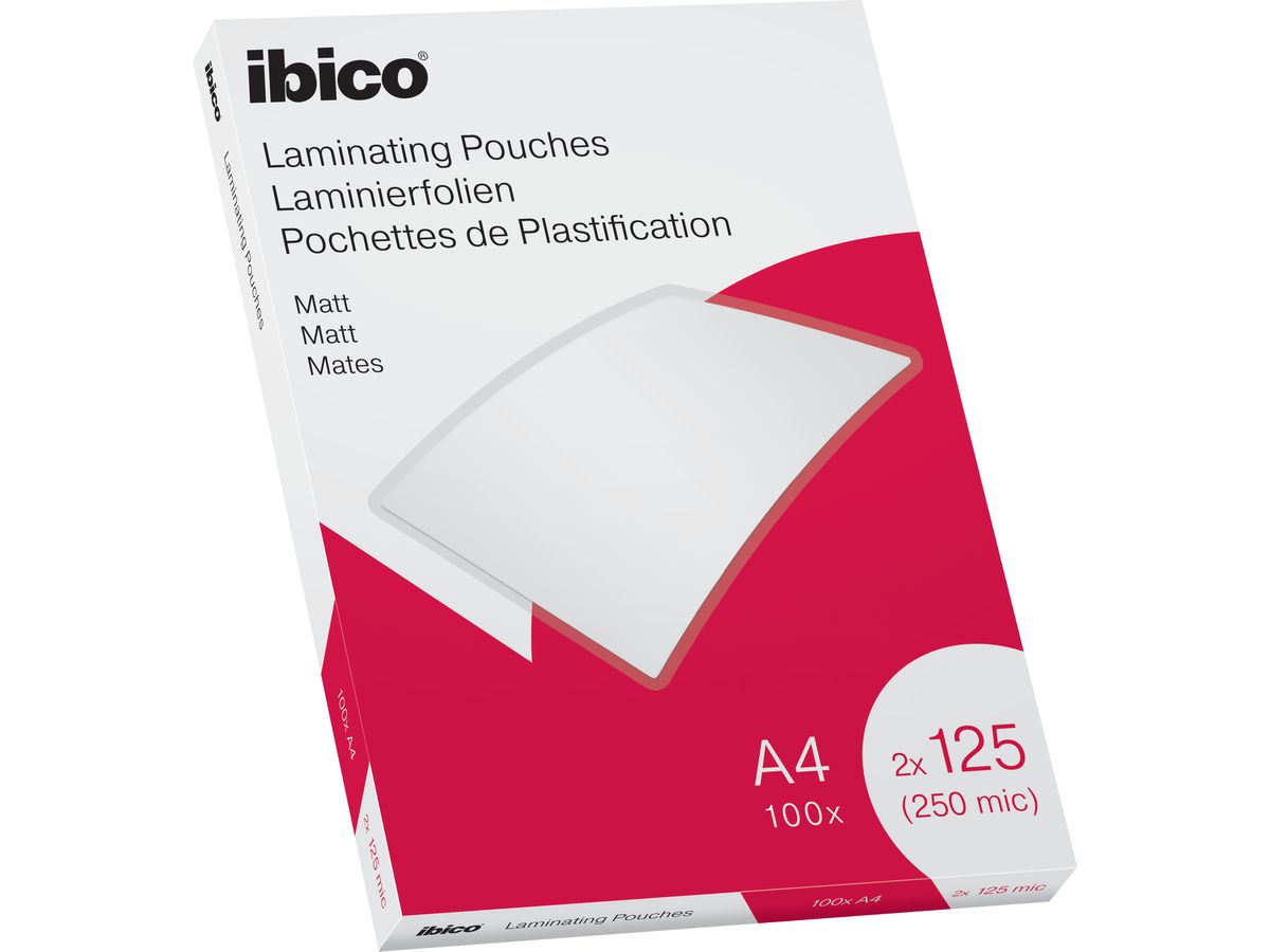 IBICO Laminiertasche A4 627323 matt, 125my 100 Stk (4049793065984)