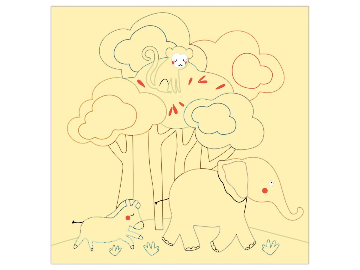 URSUS Images magiques à gratter 24560002F Safari, 21x21cm (4008525256915)