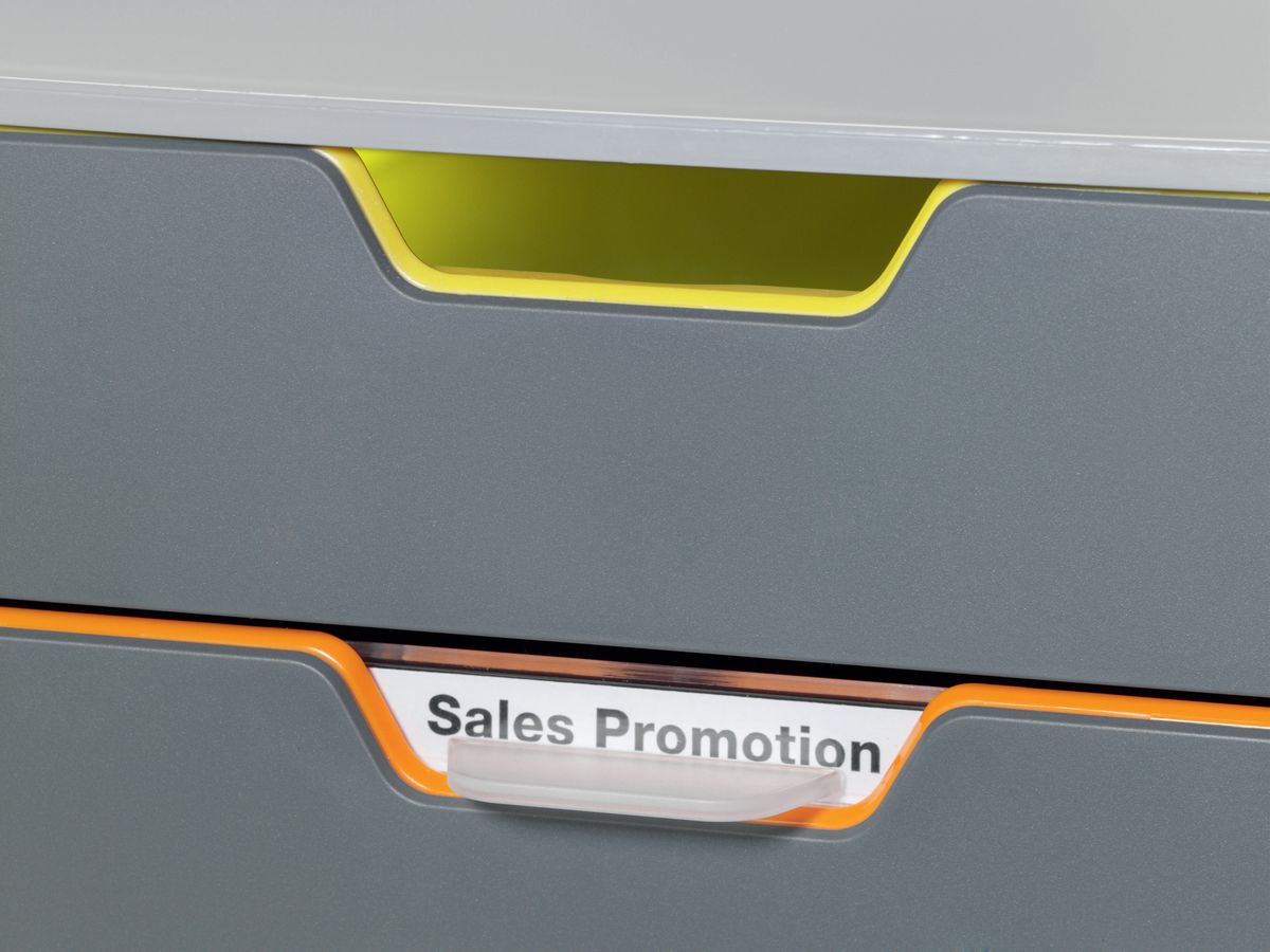 DURABLE Cassettiera Varicolor 5 760527 grigio/colorato 5 scomparti (4005546701608)