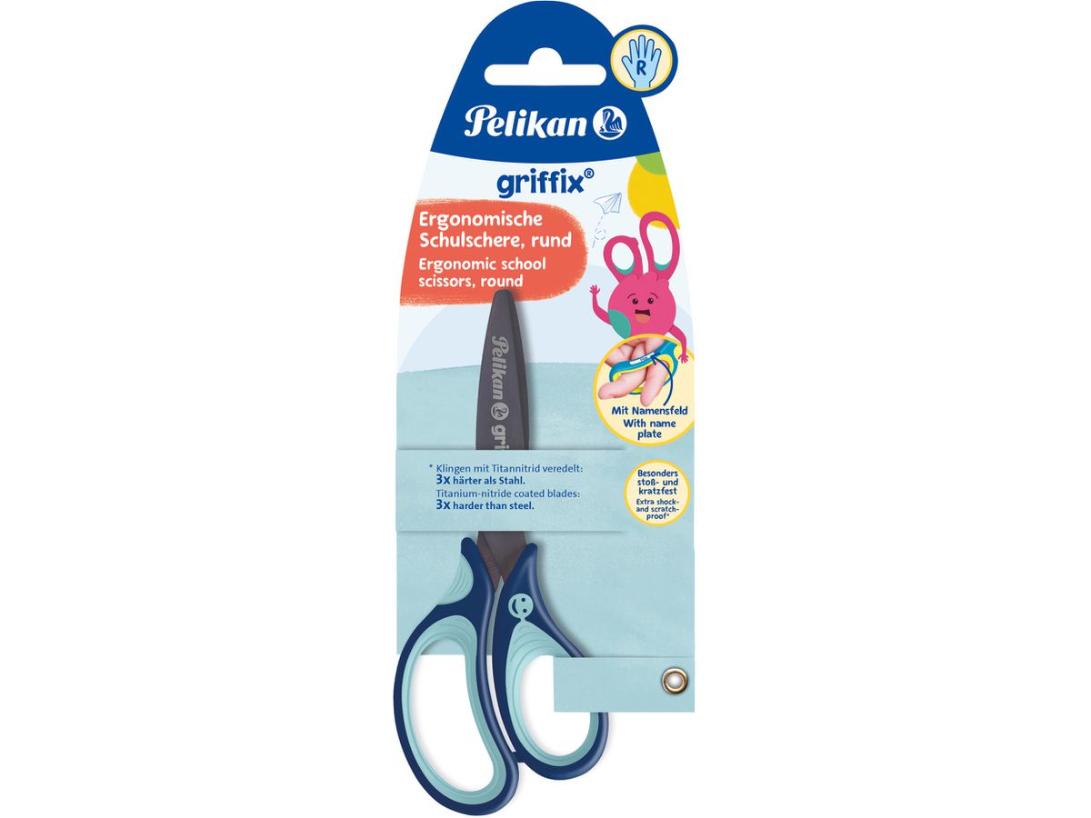 PELIKAN griffix Schere Blau 803502 Rechtshänder (4012700803504)