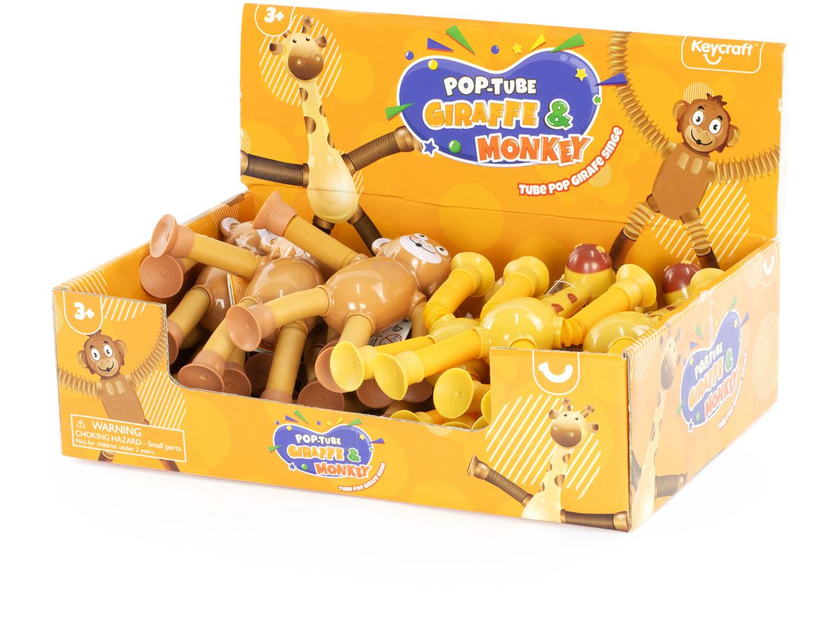 ROOST Poptube Giraffa e Scimmia NV655 (5037832333353)