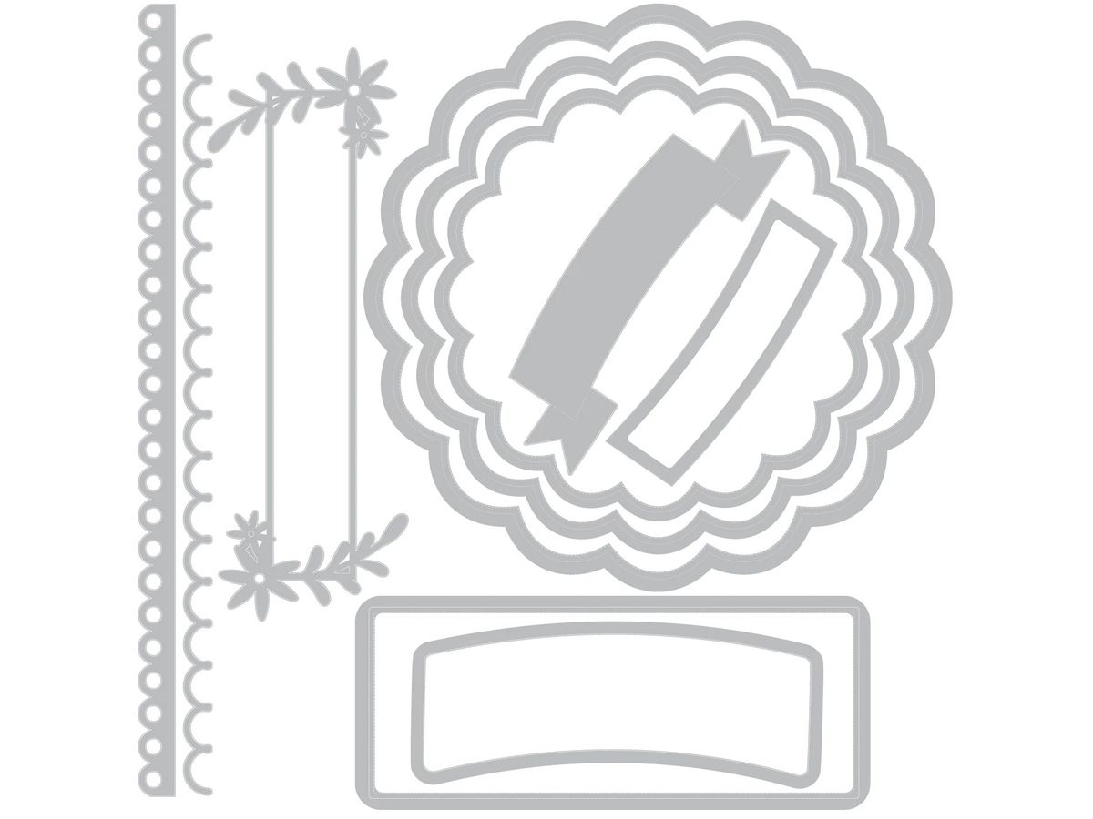 SIZZIX Stanzformen 666801 Scalloped Circles 9 Stk. (0630454290964)