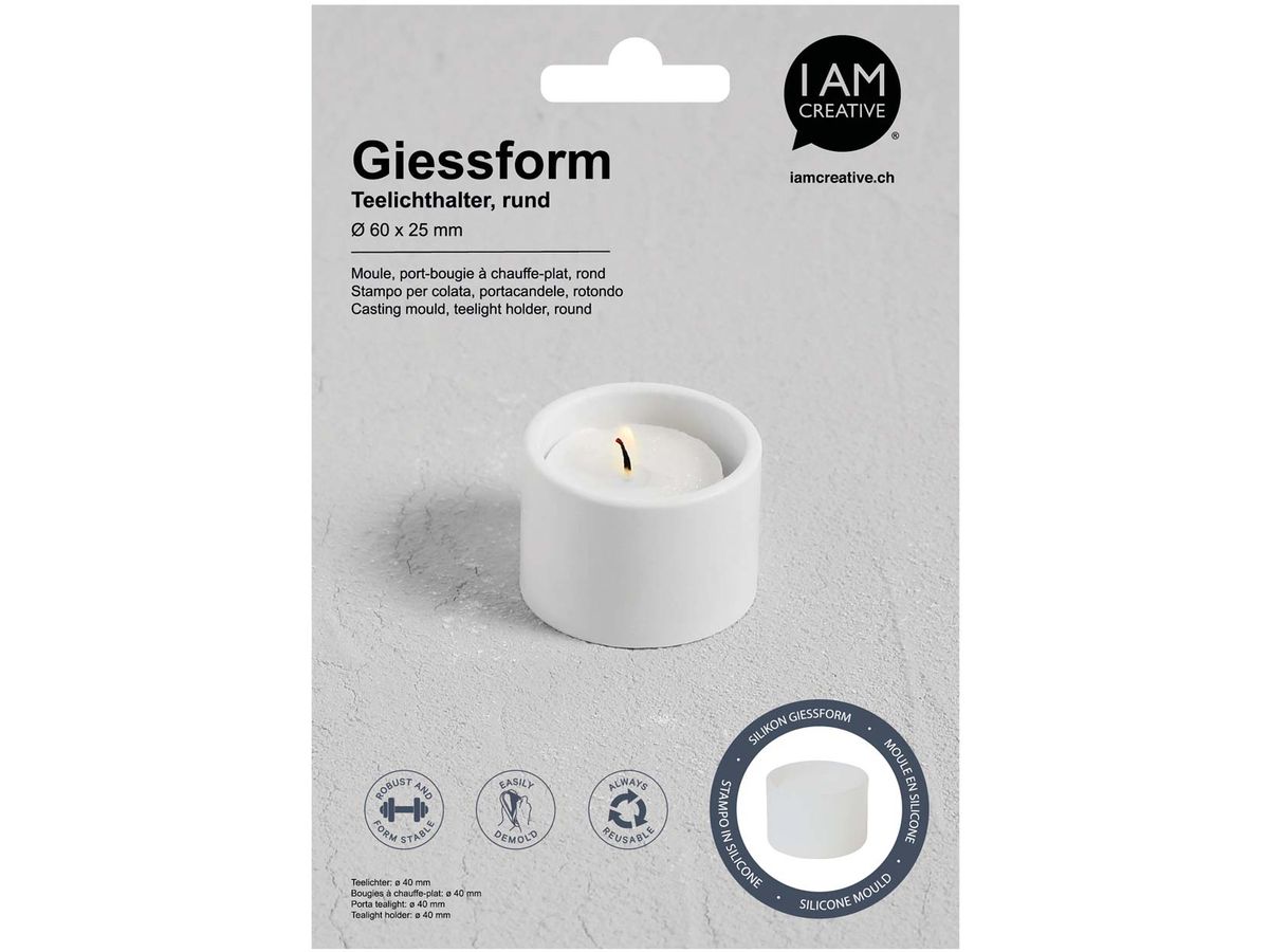 I AM CREATIVE Silikon Giessform 1704.18 Teelichthalter (7611983223350)