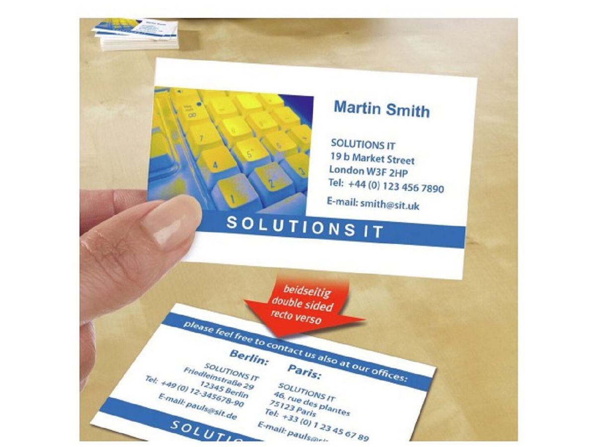 AVERY ZWECKFORM Prof. Visitenkarten Univer. A4 C32016-10 220g satiniert 10 Blatt (4004182243619)