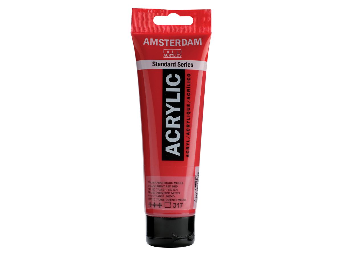 AMSTERDAM Acrylfarbe 120ml 17093172 transp.rot m. 317 (8712079268114)