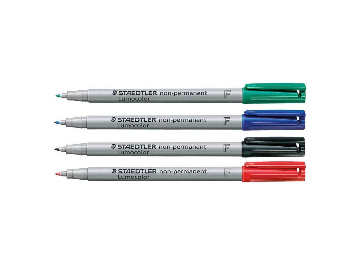 STAEDTLER Lumocolor non-perm. F 316 WP4 4 Farben ass. (4007817304549)