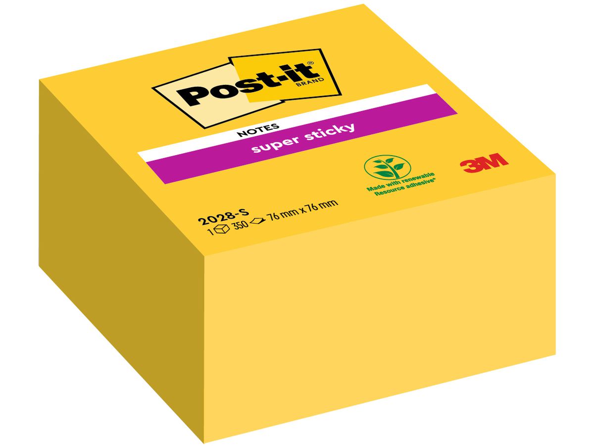 POST-IT Blocchetto 76x76mm 2028-S giallo, 350 fogli (0021200466076)