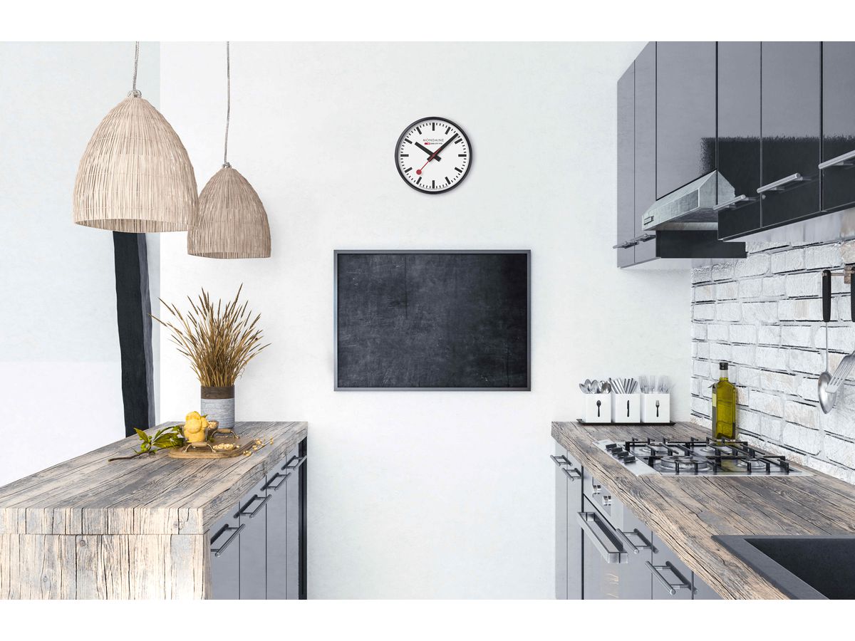 MONDAINE Orologio da parete 250mm A990CLOCK12S nero (7611382673800)