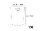 EXACOMPTA Papierkorb Ecobin 15lt 45333D frostblau (9002493453333)