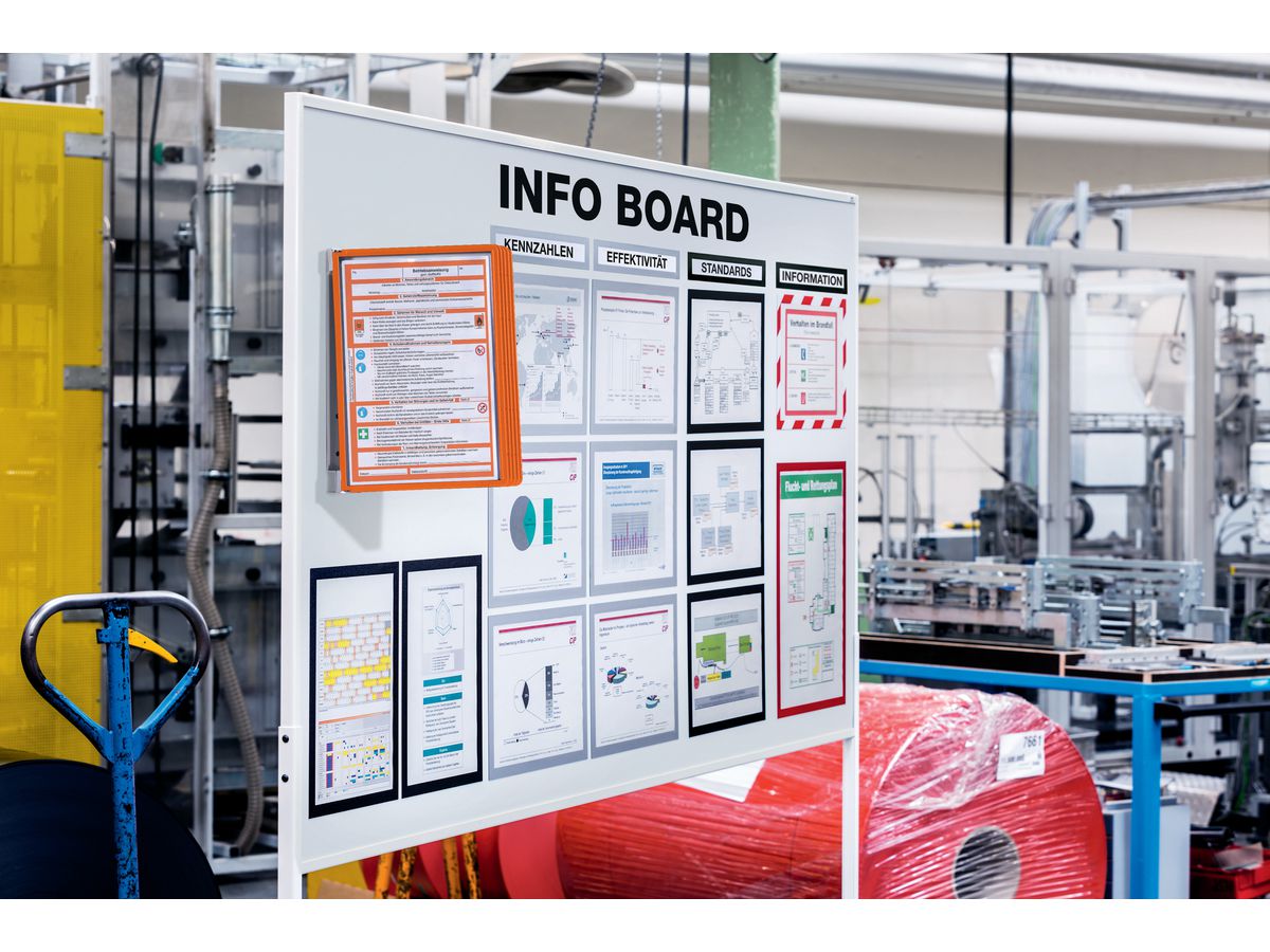 DURABLE Vario Magnet Wall, 5 Sherpa A4 591409 Set, orange (4005546987637)