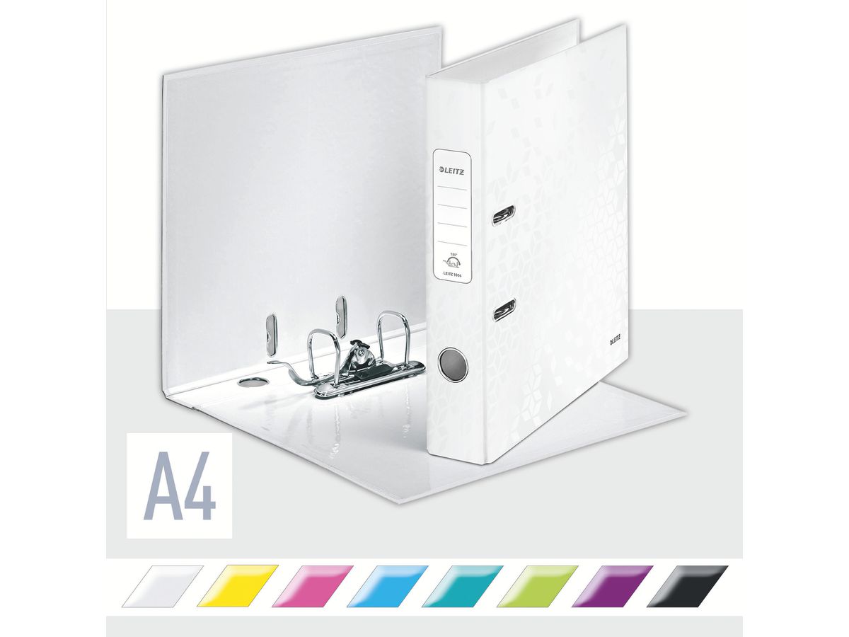 LEITZ Ordner WOW 180° 5.2cm 1006-00-01 perl weiss A4 (4002432394777)