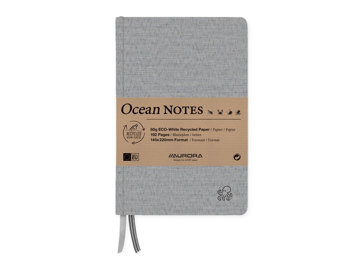 AURORA OCEAN NOTES A5 2396RTZ schwarz, liniert 192 Seiten (5411028040636)