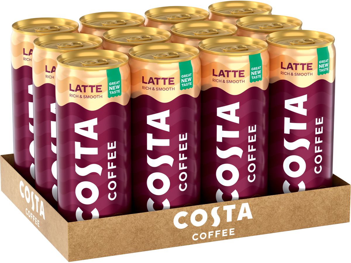 COSTA Coffee Latte Caramel Alu 5291 25 cl, 12 Stk. (5449000000408)