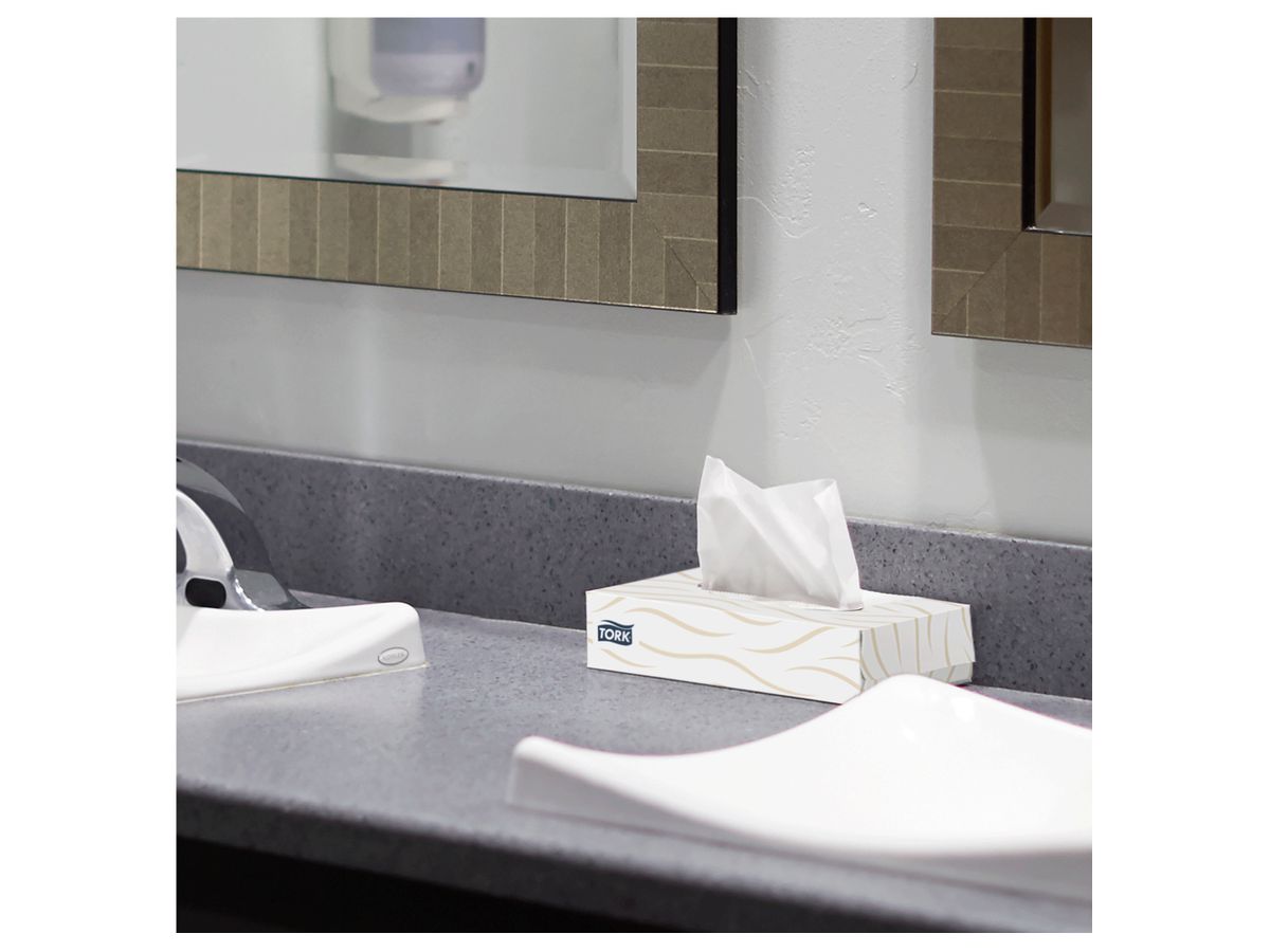 TORK Kosmetiktücher F1 140280 weiss, 2-lagig 100 Blatt (7322540594805)