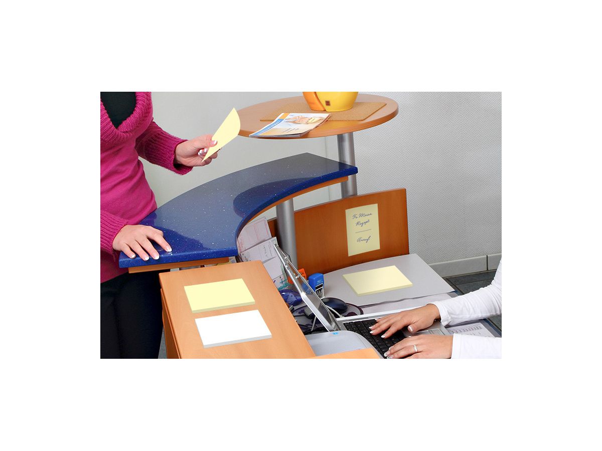 INFO Notes autocollantes 75x75mm 5120-01 antimicrobien, jaune 400 flls. (4044355792391)