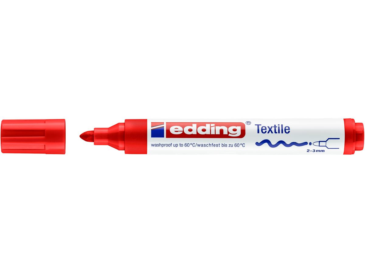 EDDING Textil-Marker 4500 2-3mm 4500-2 rot (4004764014309)