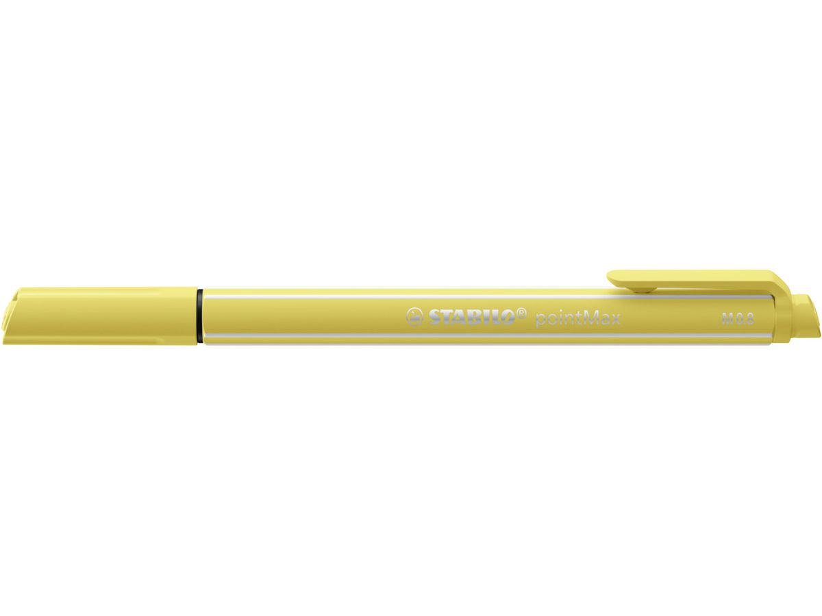 STABILO Fineliner PointMax 0.8mm 488/5 jaune clair (4006381581738)
