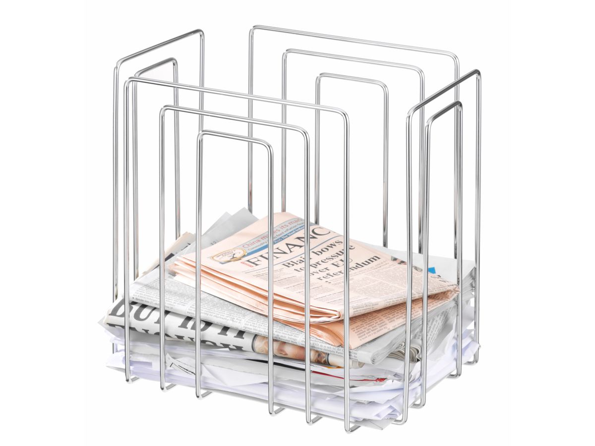 TMP Papiersammler/Zeitungsbinder 1111.01 chrom 37x27x37cm (0839452000012)