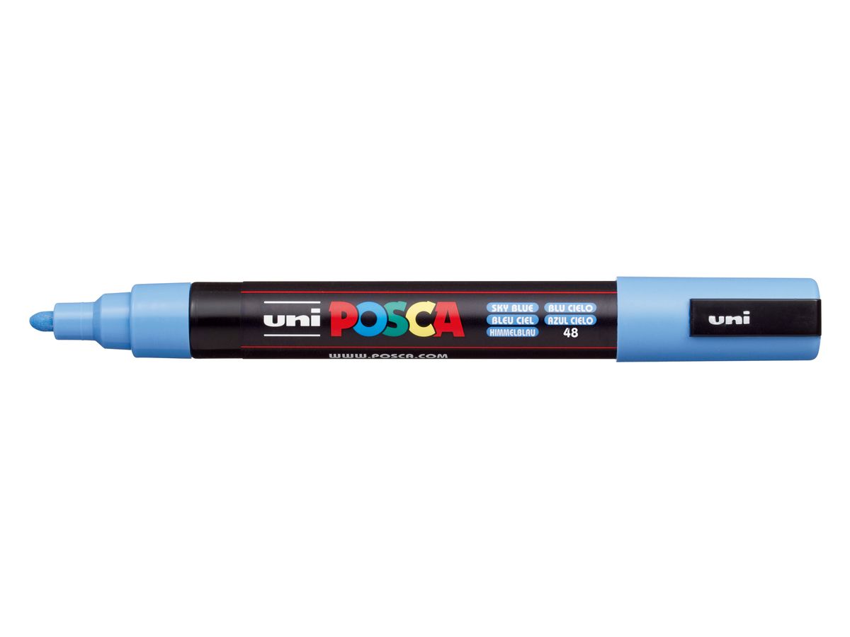 POSCA Marker 1.8-2.5mm PC5M SKYBLUE himmelblau, Rundspitze (4902778036877)