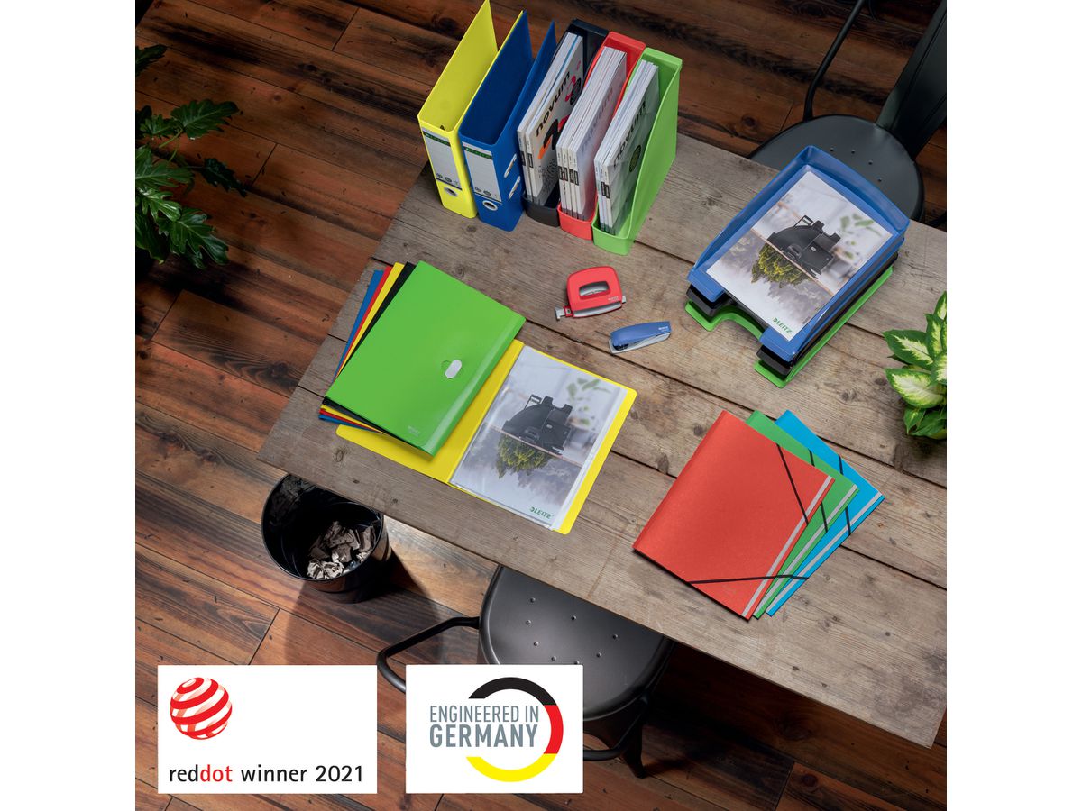 LEITZ Perforatore NeXXt Recycle 5010-00-25 rosso, CO2 neutro 10 fogli (4002432135301)