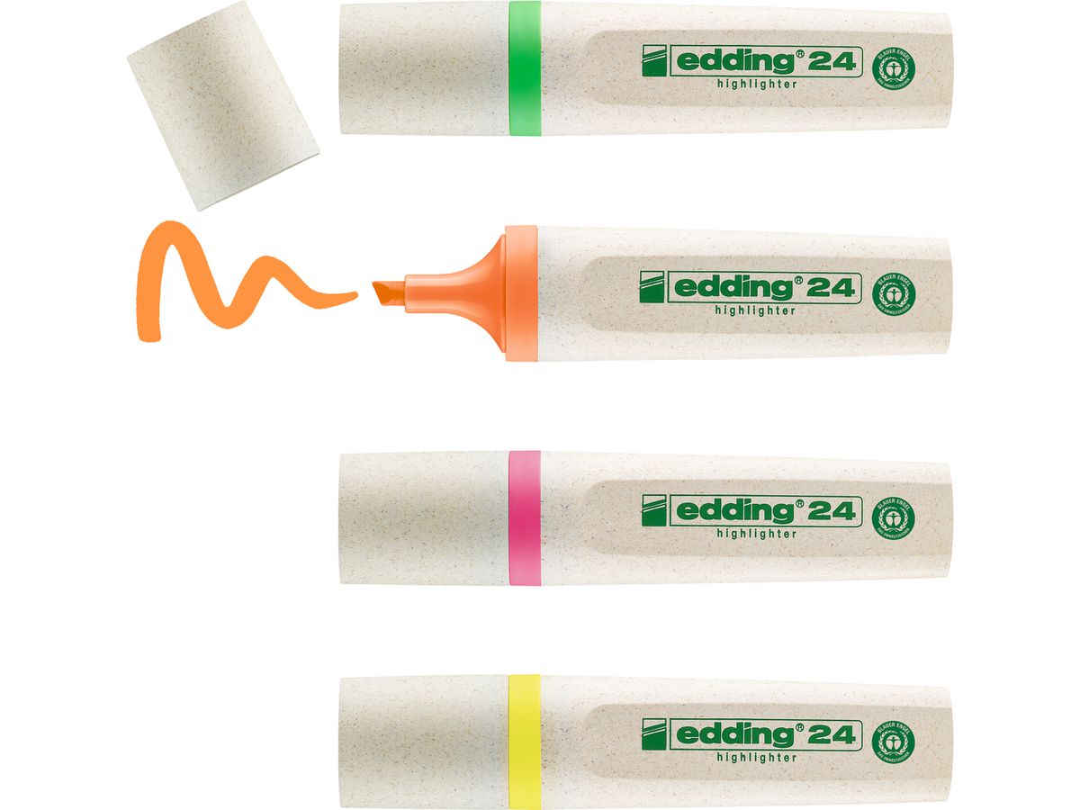 EDDING EcoLine Textmarker 24 2-5mm 24-E4 4-farbig (4004764917723)