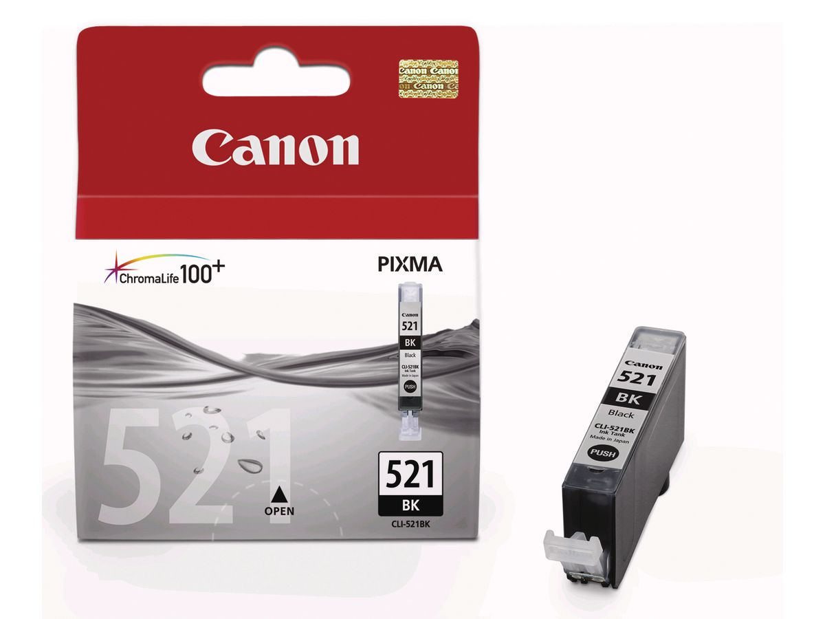 CANON Tintenpatrone schwarz CLI-521BK PIXMA MP 980 9ml (4960999577470)