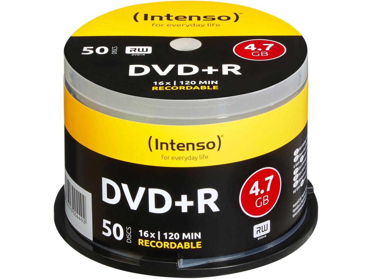 INTENSO DVD+R Cake Box 4.7GB 4111155 16X 50 PCS (4034303004492)