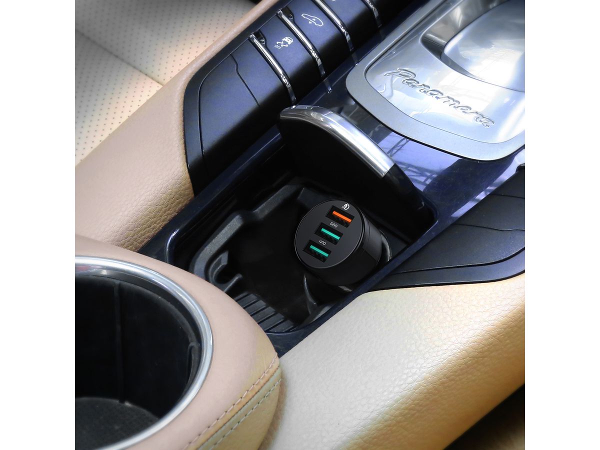 AUKEY Expedition CarCharger42W bl. CC-T11 3-Port,USB-type A QC3 (0608119197590)