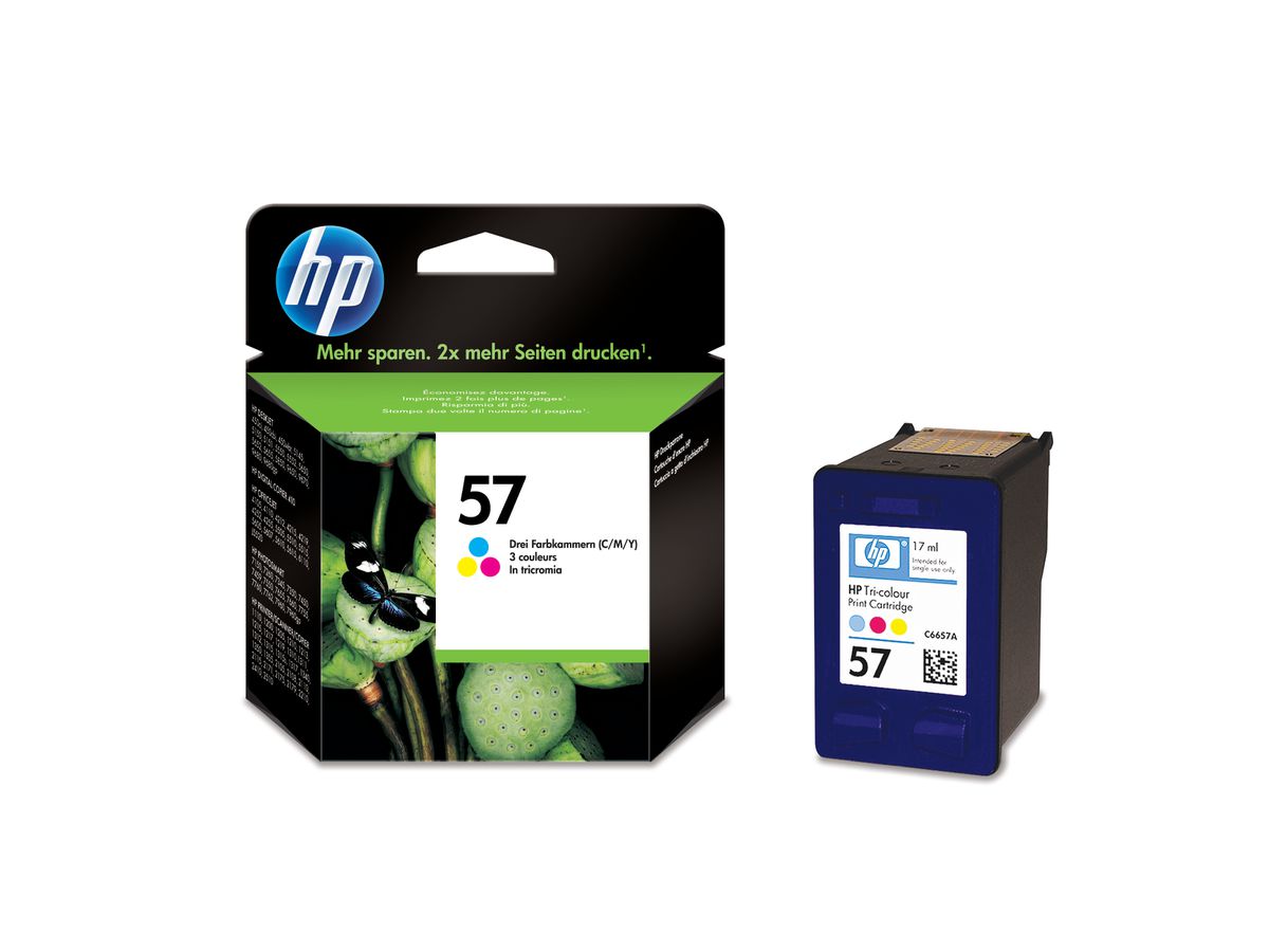 HP Tintenpatrone 57 color C6657AE P100 Photosmart 500 Seiten (0884962780664)