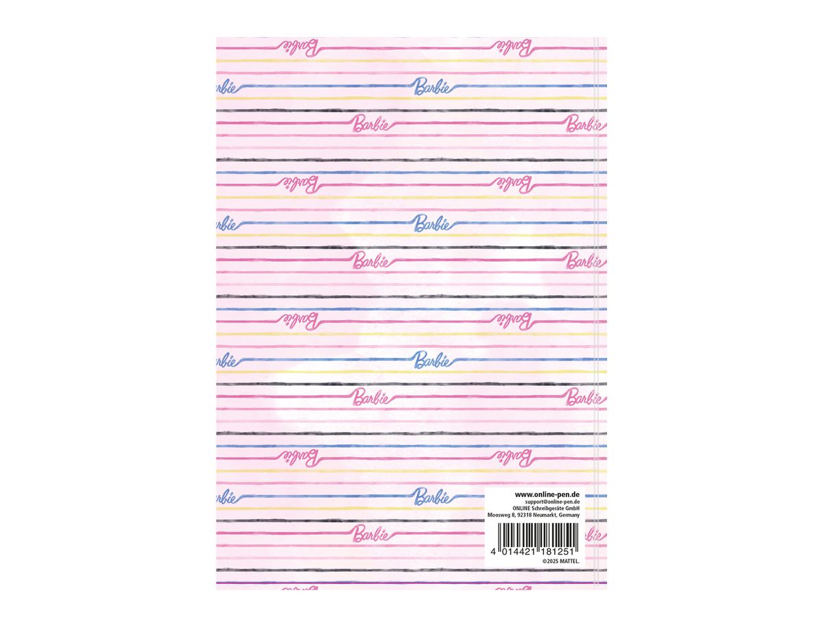 ONLINE Cahier de devoirs A5 18125/12 Barbie, allemand, assortis (4014421181251)