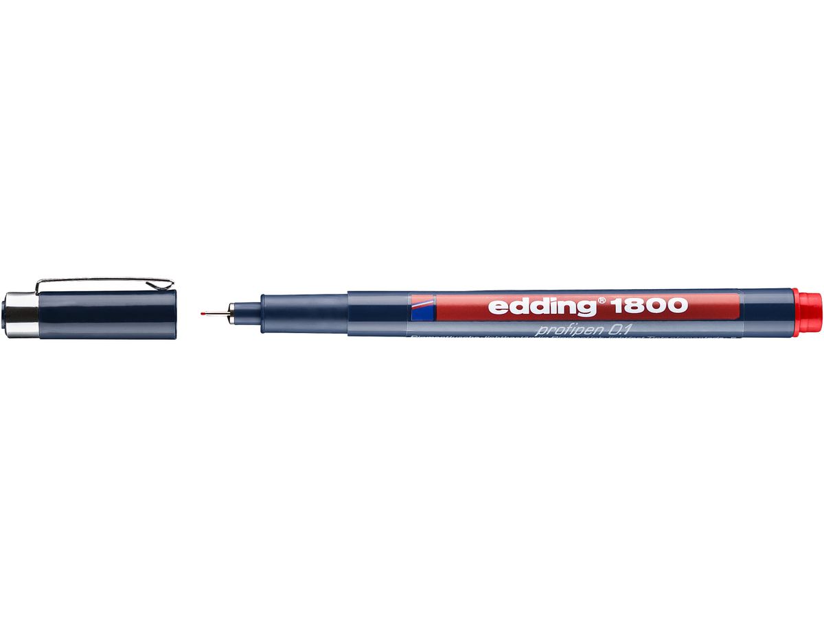 EDDING Profipen 1800 0.10-0.25mm 1800-2-01 rot (4004764043866)